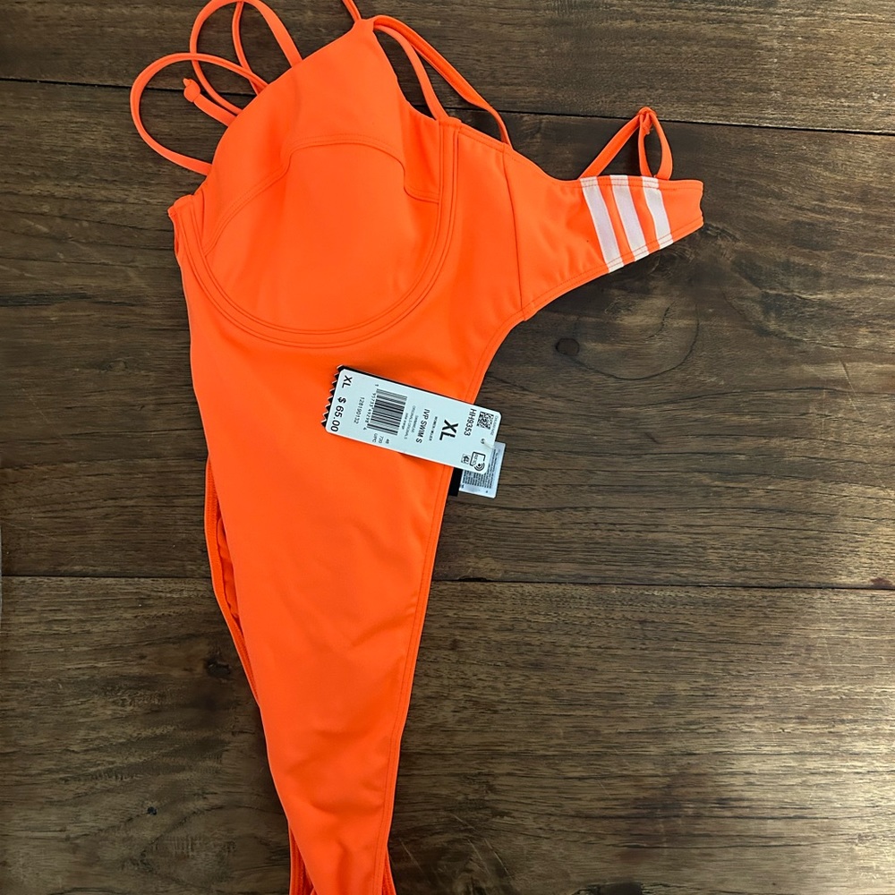 Ivy Park x Adidas Women’s One Piece Original Swimwear in Solar Orange